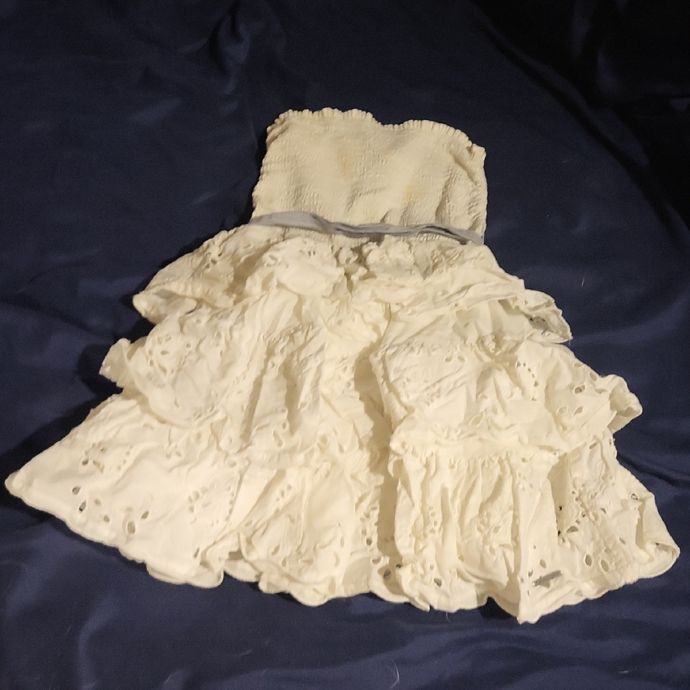 Abercrombie & Fitch Ivory Smocked Dress
